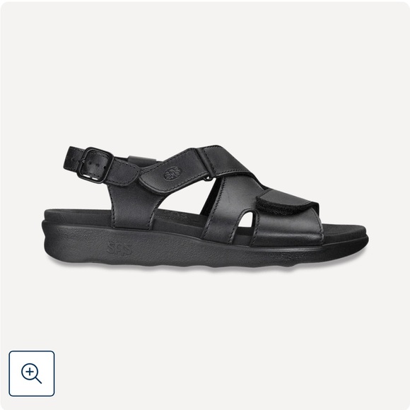 NWT Sas Huggy Black Leather Sandals - Picture 4 of 9